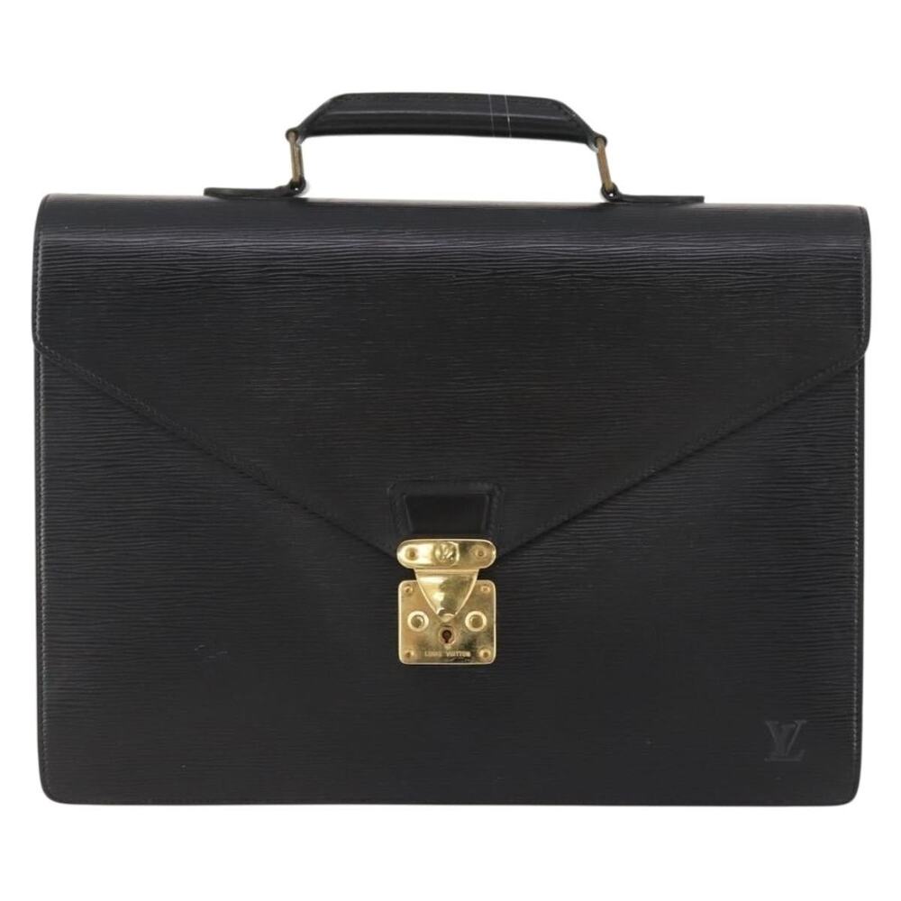 Louis Vuitton Epi Serviette Conseiller Briefcase Black